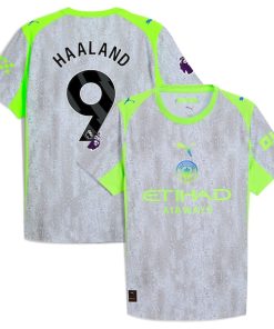 Alternative view of Manchester City Puma 2025/26 Third Authentic Jersey - Green/Neon Green/Light Blue