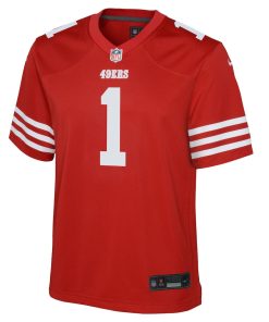 Alternative view of Ricky Pearsall San Francisco 49ers Nike Youth Game Jersey - Red