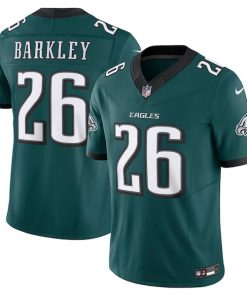 Alternative view of Saquon Barkley Philadelphia Eagles Nike Vapor F.U.S.E. Limited Jersey - Midnight Green/Kelly Green