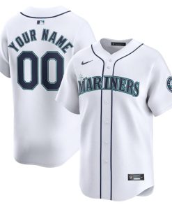Seattle Mariners Nike Home Limited Custom Jersey - White