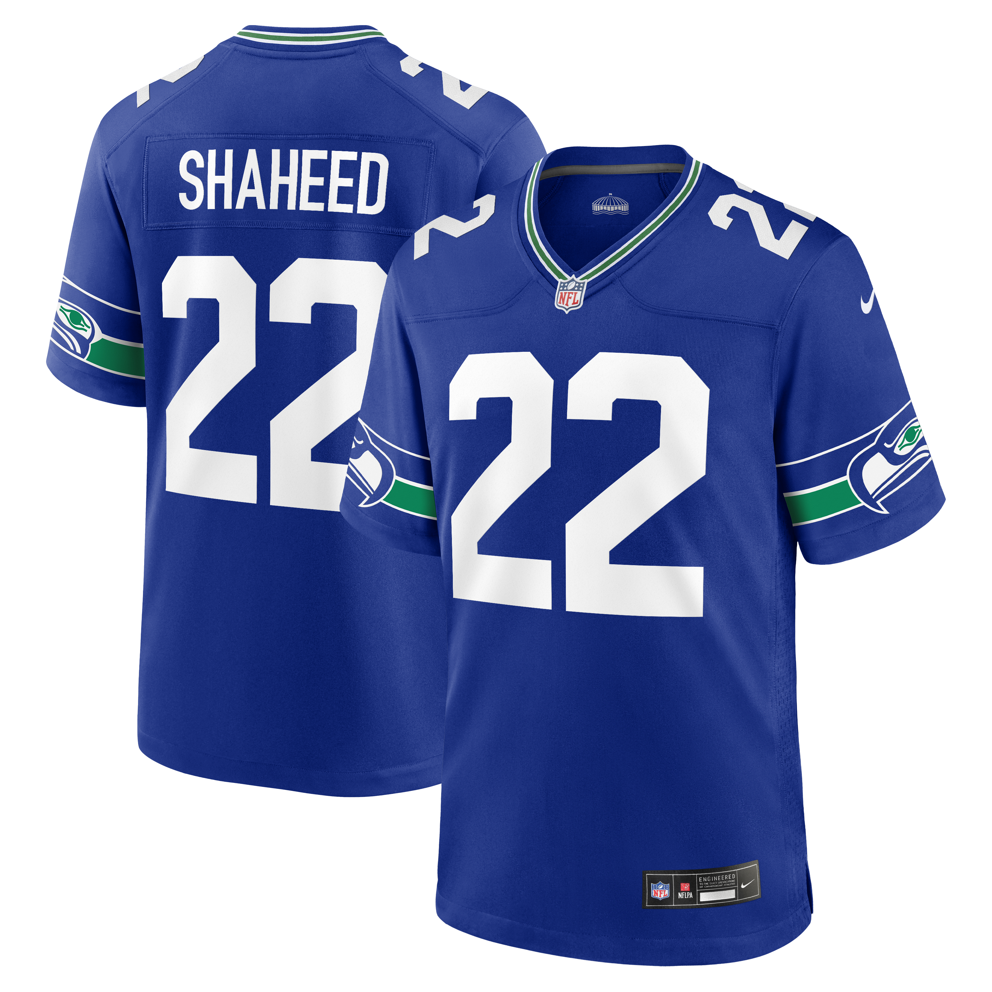 Rashid Shaheed Seattle Seahawks Nike Game Jersey - White/Royal/College Navy - Image 6