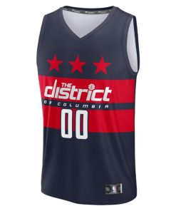 Alternative view of Washington Wizards  Youth Fast Break Custom Replica Jersey - Navy  - Statement Edition