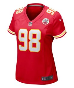 Alternative view of Tershawn Wharton Kansas City Chiefs Nike Women's Game Jersey - Red