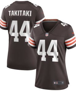 Sione Takitaki Cleveland Browns Nike Women's Game Jersey - Brown