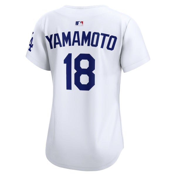 Yoshinobu Yamamoto Los Angeles Dodgers Nike Dri-FIT Home Limited Jersey - White - Image 3