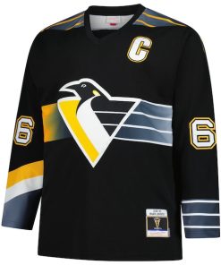 Alternative view of Mario Lemieux Pittsburgh Penguins  1996/97 Blue Line 2.0 Jersey - Black