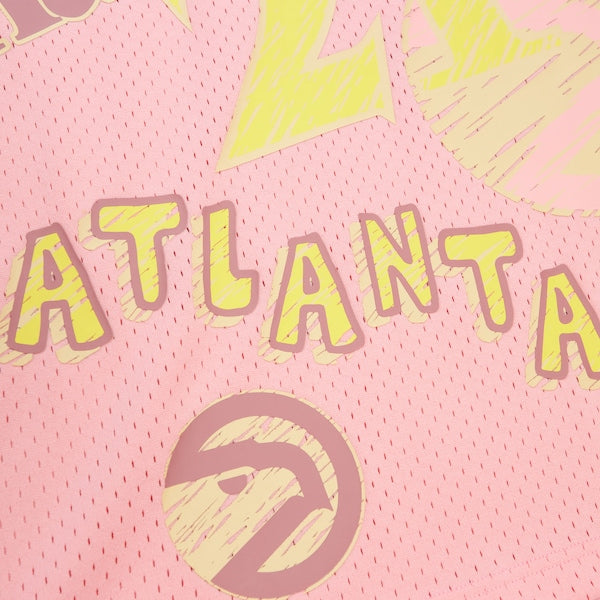 Dominique Wilkins Atlanta Hawks 1986/87 Swingman Sidewalk Sketch Jersey - Pink - Image 4
