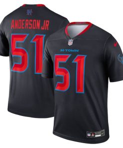 Alternative view of Will Anderson Jr. Houston Texans Nike Alternate Legend Player Performance Top - Navy/Red