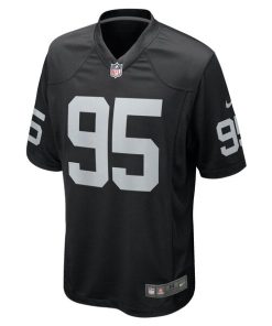 Alternative view of John Jenkins Las Vegas Raiders Nike Game Jersey - Black