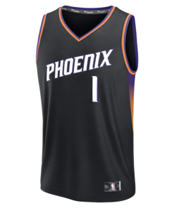 Alternative view of Devin Booker Phoenix Suns  Youth  Fast Break Jersey - Statement Edition - Black