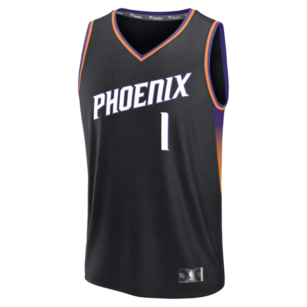 Devin Booker Phoenix Suns Youth Fast Break Jersey - Statement Edition - Black - Image 2