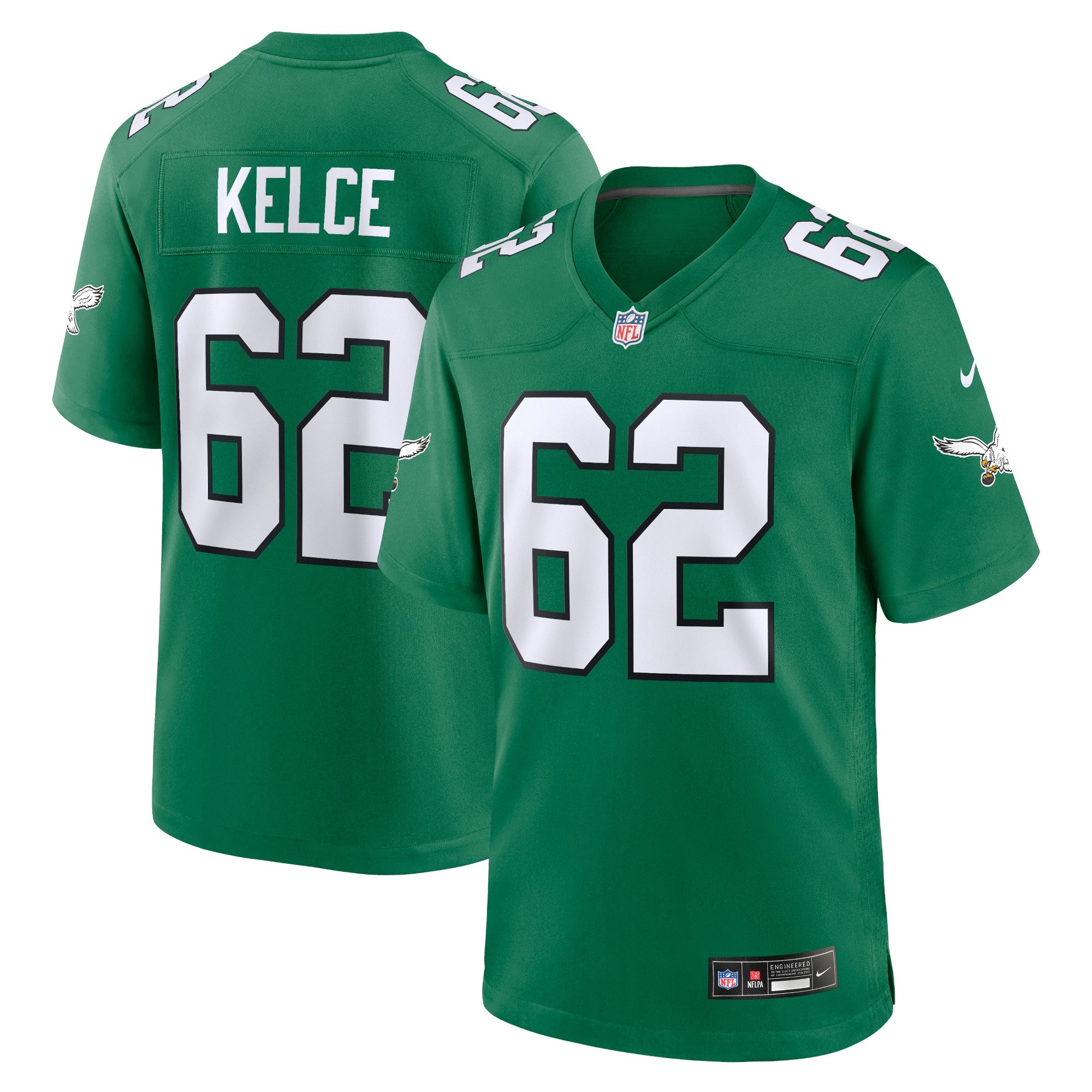 Jason Kelce Philadelphia Eagles Nike Game Jersey - Midnight Green/Kelly Green - Image 5