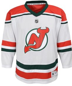 Alternative view of New Jersey Devils Youth 2022/23 Heritage Replica Jersey - White