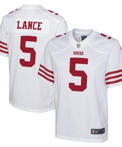 Trey Lance San Francisco 49ers Nike Youth Game Jersey - White/Scarlet
