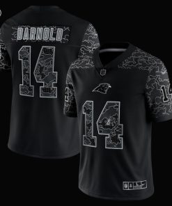 Alternative view of Sam Darnold Carolina Panthers Nike RFLCTV Limited Jersey - Black