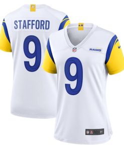 Alternative view of Matthew Stafford Los Angeles Rams Nike Women's Player Jersey - White/Royal