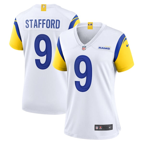 Matthew Stafford Los Angeles Rams Nike Women's Player Jersey - White/Royal - Image 2