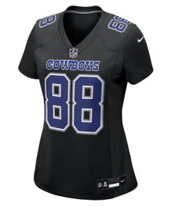 Alternative view of CeeDee Lamb Dallas Cowboys Nike Women's Fashion Game Jersey - Carbon Black