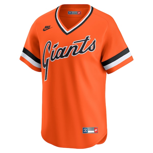 San Francisco Giants Nike Throwback Cooperstown Collection Limited Jersey - Orange - Image 2