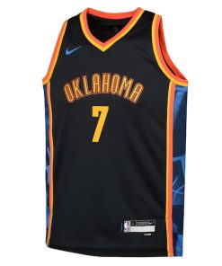 Alternative view of Chet Holmgren Oklahoma City Thunder Nike Youth 2024/25 Swingman Player Jersey - City Edition - Black