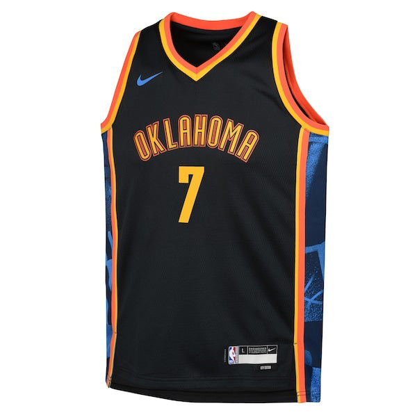 Chet Holmgren Oklahoma City Thunder Nike Youth 2024/25 Swingman Player Jersey - City Edition - Black - Image 2