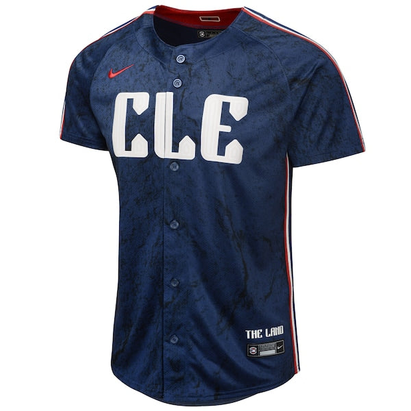 Shane Bieber Cleveland Guardians Nike Youth 2024 City Connect Limited Jersey - Navy - Image 2