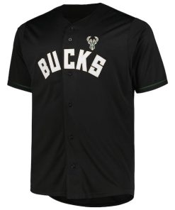 Alternative view of Milwaukee Bucks Profile Big & Tall Pop Jersey - Black
