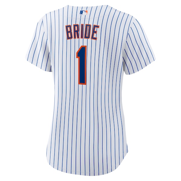 New York Mets Nike Women's #1 Bride Home Replica Jersey - White - Image 3