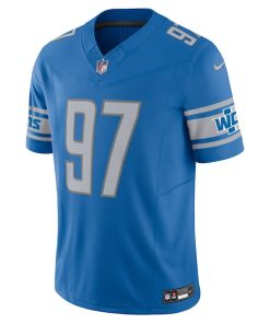 Alternative view of Aidan Hutchinson Detroit Lions Nike Vapor F.U.S.E. Limited Jersey - Blue