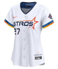 Alternative view of Jose Altuve Houston Astros Nike Women's 2025 City Connect Limited Jersey - White