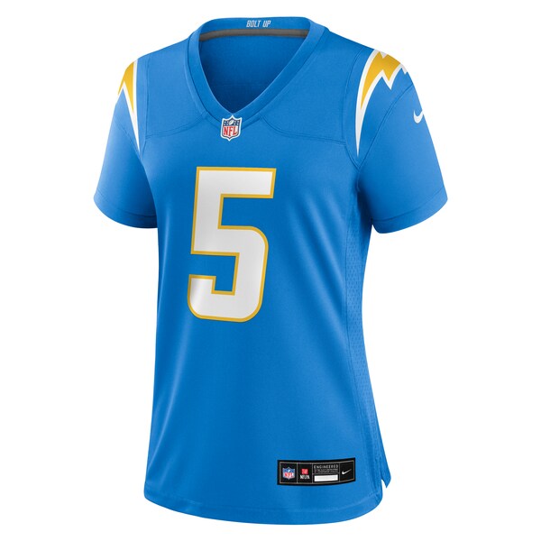 Trey Lance Los Angeles Chargers Nike Women's Team Game Jersey - Powder Blue - Image 2