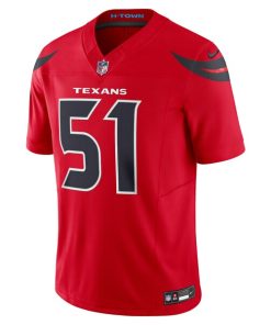 Alternative view of Will Anderson Jr. Houston Texans Nike Alternate Vapor F.U.S.E. Limited Jersey - Red