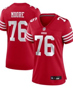 Jaylon Moore San Francisco 49ers Nike Women's  Game Jersey -  Scarlet