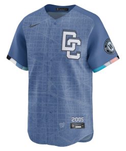Alternative view of CJ Abrams Washington Nationals Nike 2025 City Connect Limited Jersey - Blue