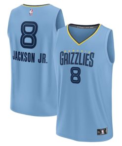 Jaren Jackson Jr. Memphis Grizzlies  Fast Break Replica Jersey - Light Blue - Statement Edition