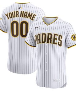 San Diego Padres Nike Home Elite Custom Jersey - White