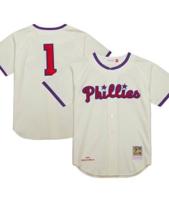 Richie Ashburn Philadelphia Phillies Cooperstown Collection 1948 Authentic Jersey - Cream