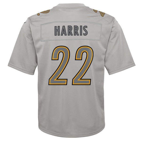 Najee Harris Pittsburgh Steelers Nike Youth Atmosphere Game Jersey - Gray - Image 3