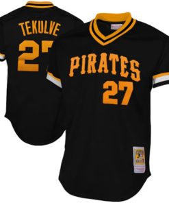 Pittsburgh Pirates Kent Tekulve 1982 Cooperstown Collection Authentic Practice Jersey - Black