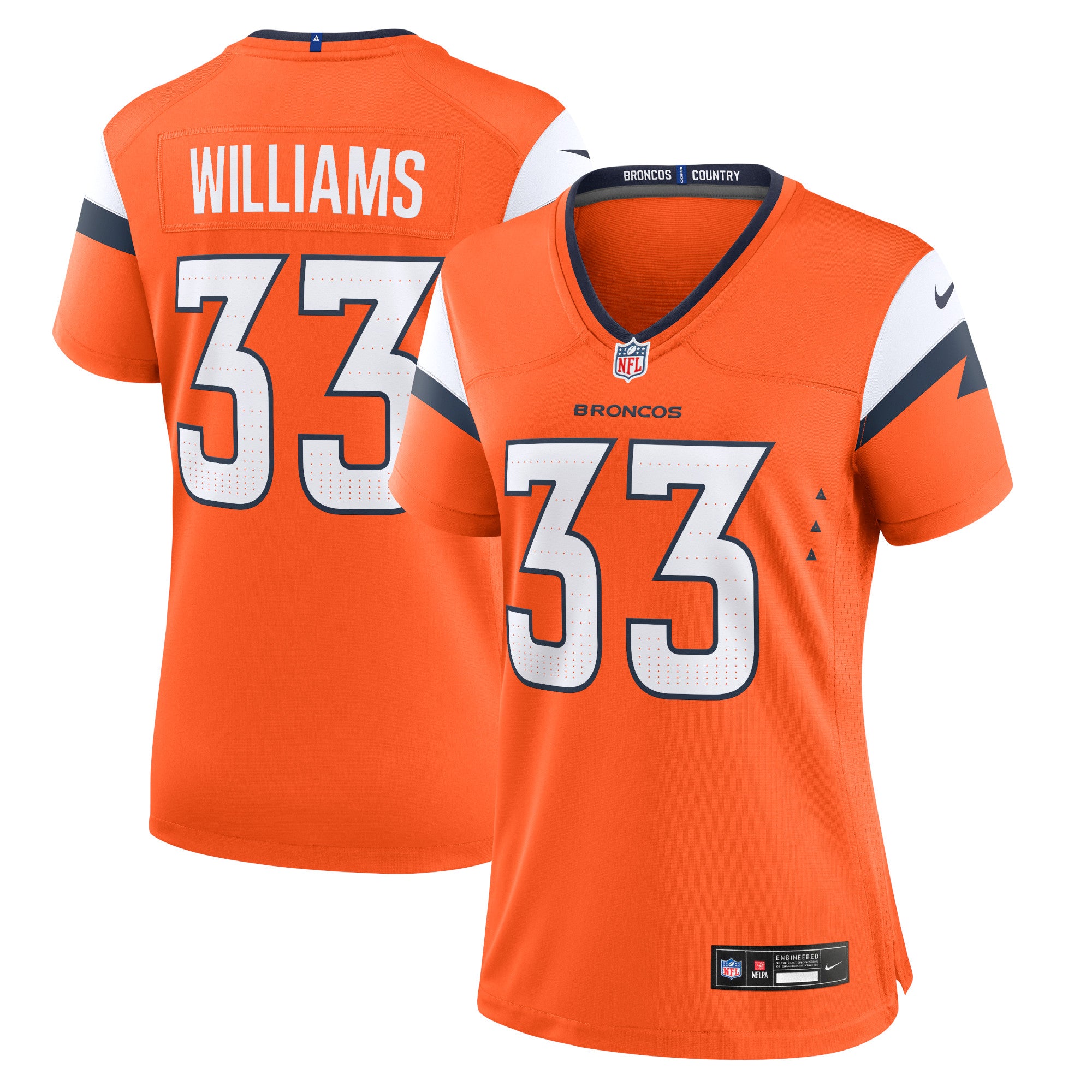 Javonte Williams Denver Broncos Nike Women's Alternate Game Jersey - Navy - Image 5