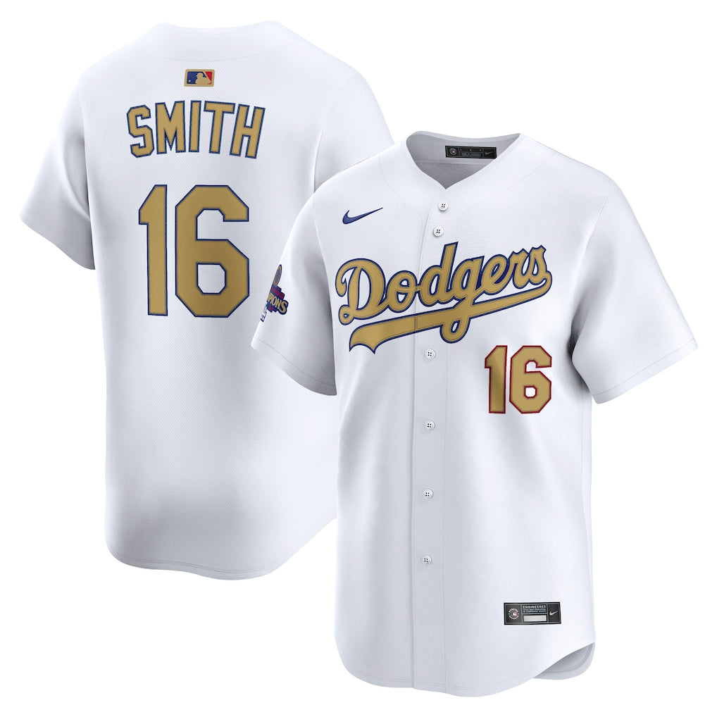 Will Smith Los Angeles Dodgers Nike 2025 Gold Collection Limited Jersey ยจC White