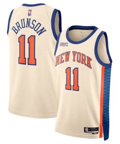 Jalen Brunson New York Knicks Nike Unisex 2025/26 Swingman Jersey - Cream - City Edition
