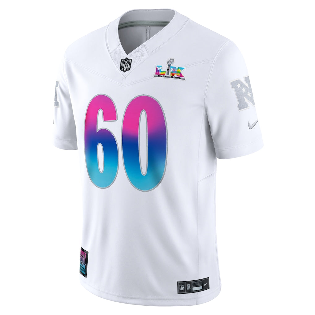 Super Bowl LX Nike Vapor F.U.S.E. Limited Jersey - White - Image 2