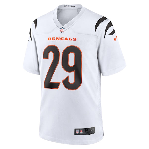 Cam Taylor-Britt Cincinnati Bengals Nike Game Jersey - White/Black/Orange - Image 8