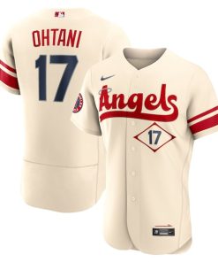 Shohei Ohtani Los Angeles Angels Nike City Connect Authentic Player Jersey - Cream