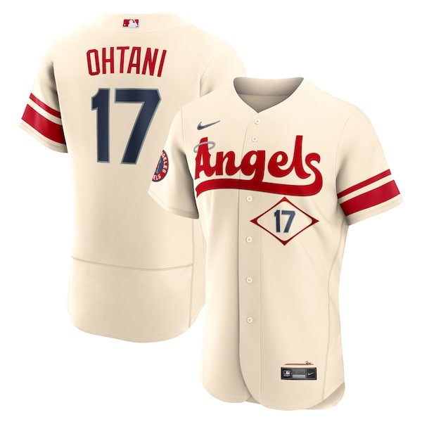 Shohei Ohtani Los Angeles Angels Nike City Connect Authentic Player Jersey - Cream