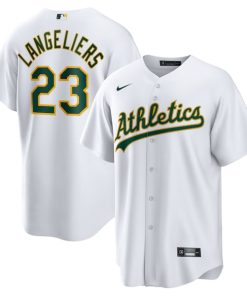 Shea Langeliers Athletics Nike Home Replica Jersey - White