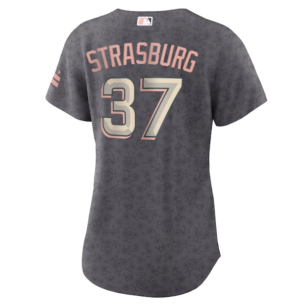Stephen Strasburg Washington Nationals Nike Women's City Connect Replica Player Jersey - Gray - Image 3