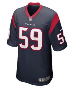 Alternative view of Kenyon Green Houston Texans Nike Player Game Jersey - Navy