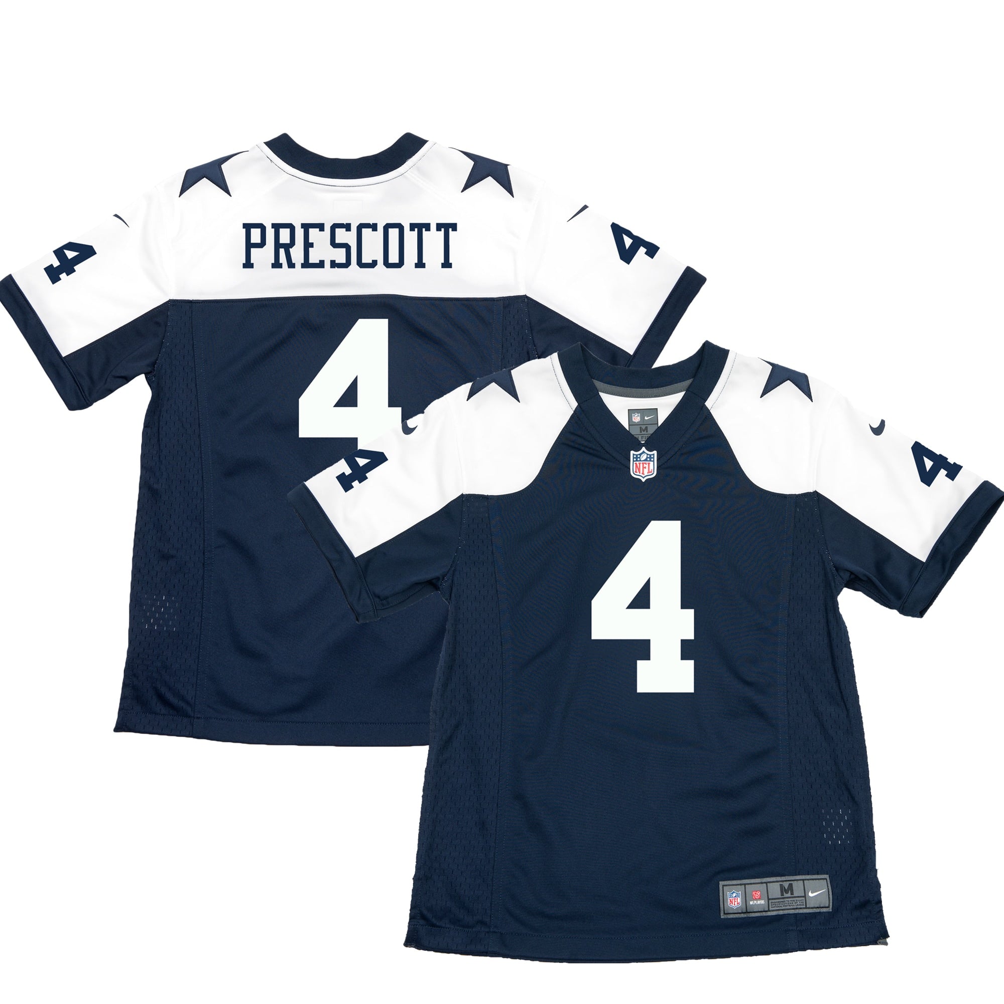 Dak Prescott Dallas Cowboys Nike Youth Game Jersey - White/Navy - Image 5